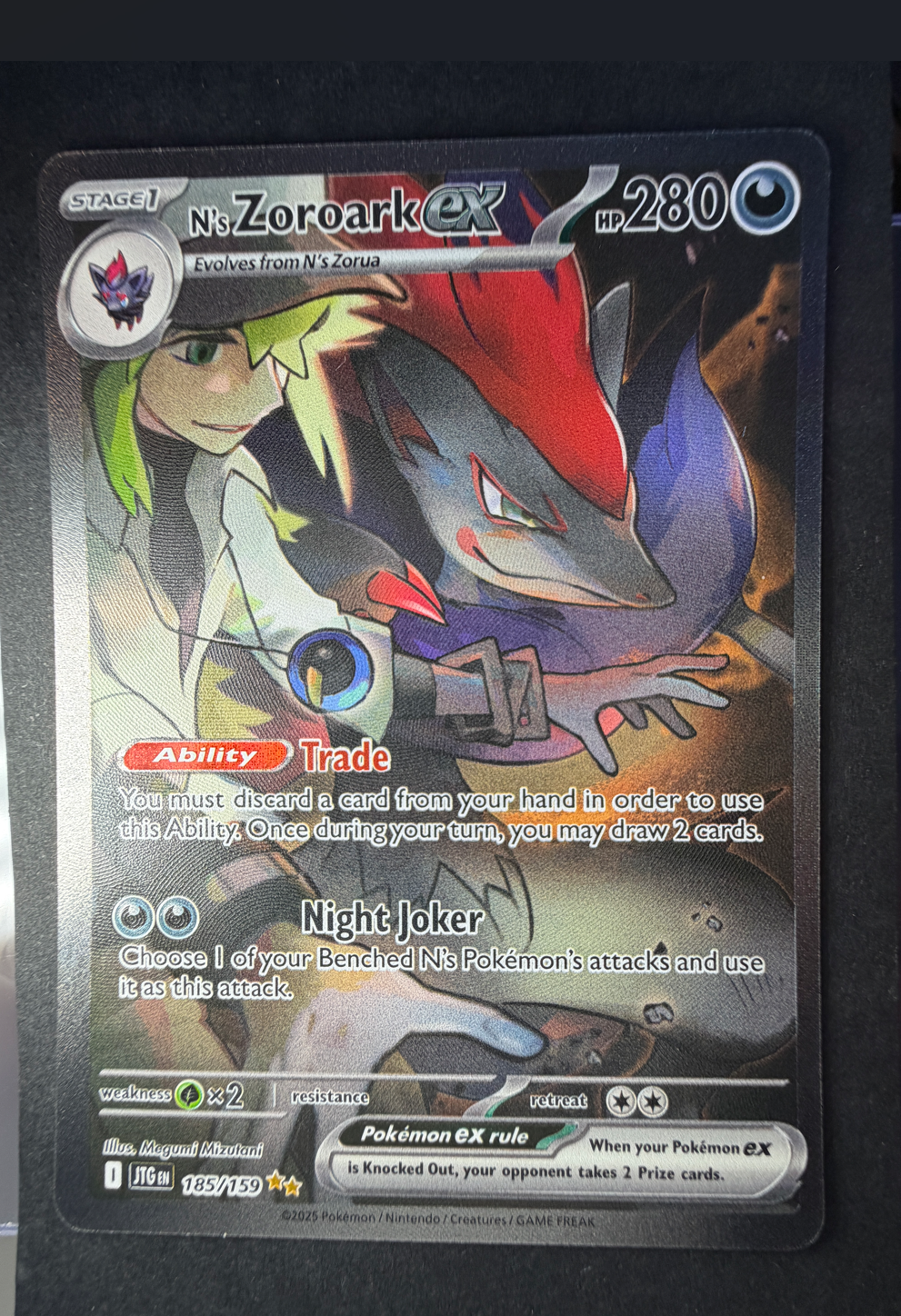 N's Zoroark EX Special Illustration Rare (185) 2025 Pokemon Jtg EN